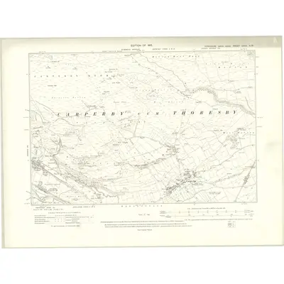 1910 Map of Yorkshire LXVII.NW, 1915 Print