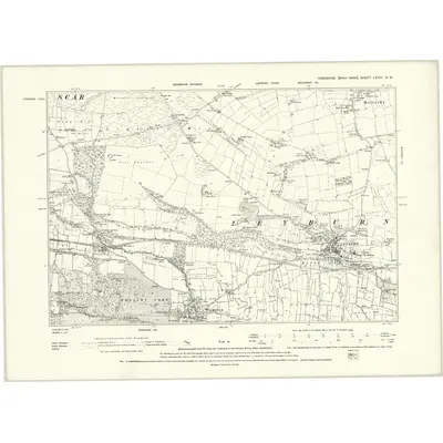 1891 Map of Yorkshire LXVIII.NW, 1895 Print