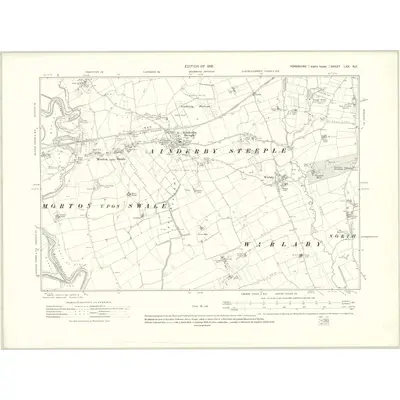 1911 Map of Yorkshire LXX.NE, 1919 Print