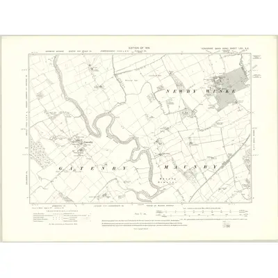 1911 Map of Yorkshire LXX.SE, 1914 Print