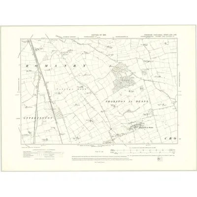 1911 Map of Yorkshire LXXI.NW, 1915 Print