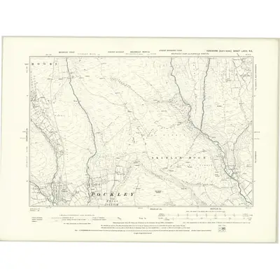1889 Map of Yorkshire LXXIII.NE, 1895 Print