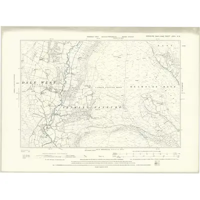 1889 Map of Yorkshire LXXIII.NW, 1895 Print