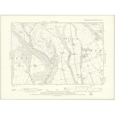 1891 Map of Yorkshire LXXIII.SE, 1895 Print