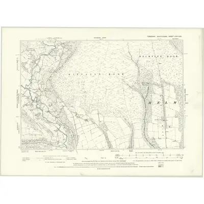 1891 Map of Yorkshire LXXIII.SW, 1895 Print