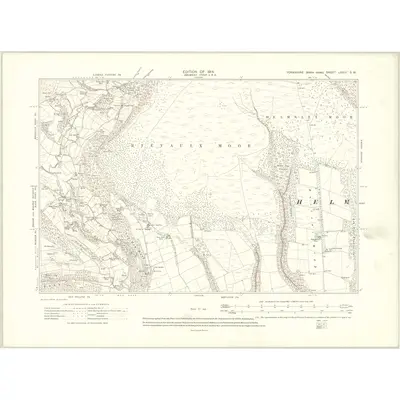 1910 Map of Yorkshire LXXIII.SW, 1914 Print