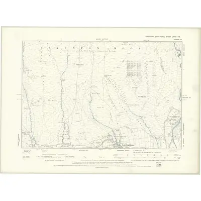 1891 Map of Yorkshire LXXIV.NE, 1895 Print