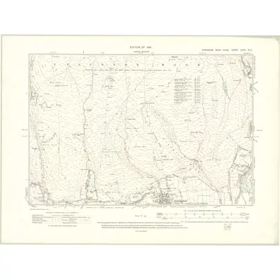 1910 Map of Yorkshire LXXIV.NE, 1914 Print