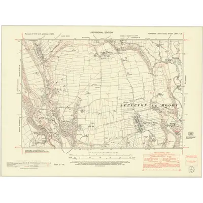 1950 Map of Yorkshire LXXIV.SE, 1952 Print