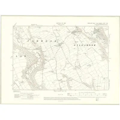 1910 Map of Yorkshire LXXIV.SW, 1914 Print