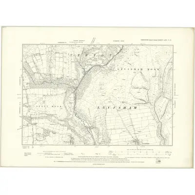 1891 Map of Yorkshire LXXV.NE, 1893 Print