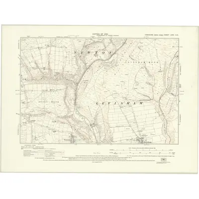 1927 Map of Yorkshire LXXV.NE, 1930 Print
