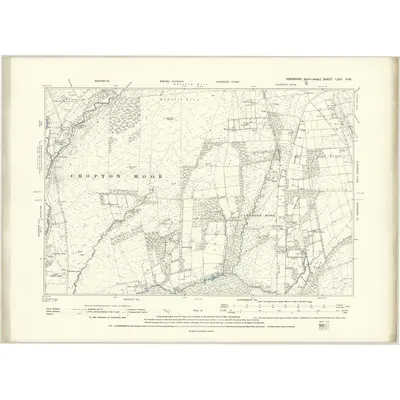 1891 Map of Yorkshire LXXV.NW, 1893 Print