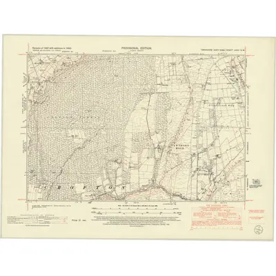 1950 Map of Yorkshire LXXV.NW, 1952 Print