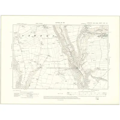 1910 Map of Yorkshire LXXV.SE, 1914 Print