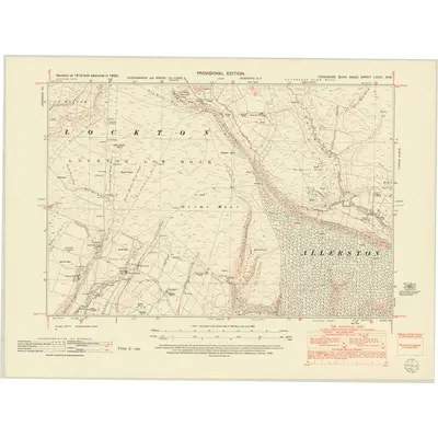 1950 Map of Yorkshire LXXVI.NW, 1952 Print