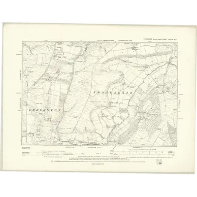 1890 Map of Yorkshire LXXVI.SE, 1894 Print