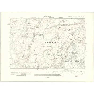 1910 Map of Yorkshire LXXVI.SE, 1913 Print