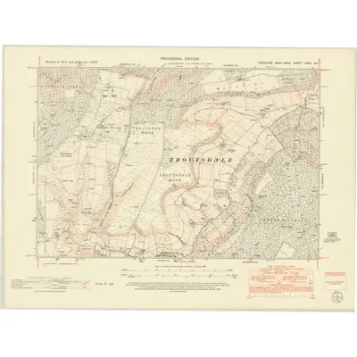 1950 Map of Yorkshire LXXVI.SE, 1952 Print