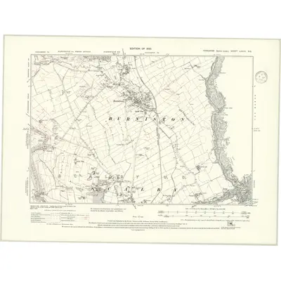 1926 Map of Yorkshire LXXVII.NE, 1930 Print