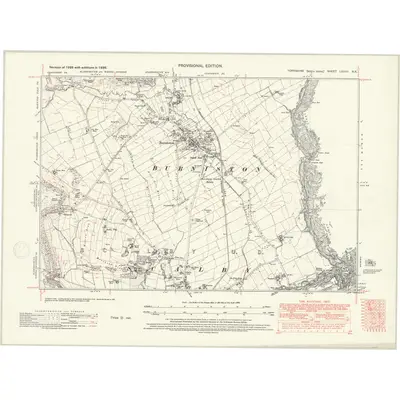 1938 Map of Yorkshire LXXVII.NE, 1947 Print