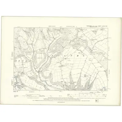 1890 Map of Yorkshire LXXVII.NW, 1894 Print