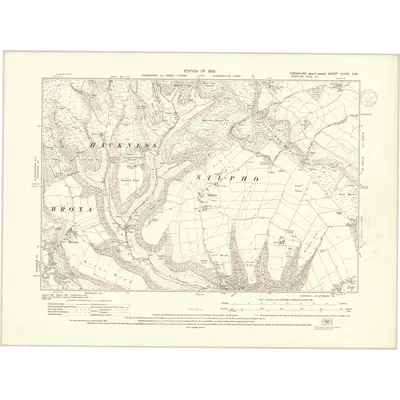 1926 Map of Yorkshire LXXVII.NW, 1930 Print