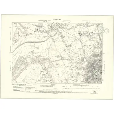 1926 Map of Yorkshire LXXVII.SE, 1930 Print