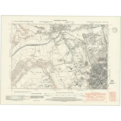 1938 Map of Yorkshire LXXVII.SE, 1947 Print