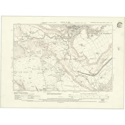 1926 Map of Yorkshire LXXVII.SW, 1930 Print