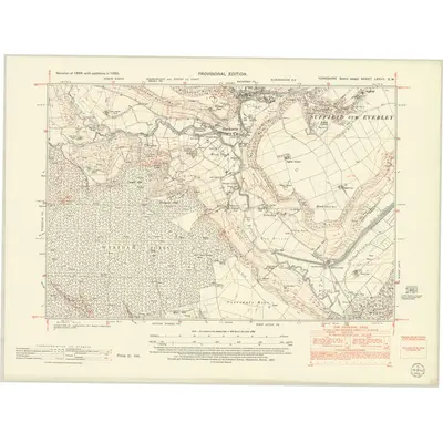 1950 Map of Yorkshire LXXVII.SW, 1952 Print