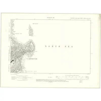 1910 Map of Yorkshire LXXVIII.NW & LXXVIII.SW, 1919 Print