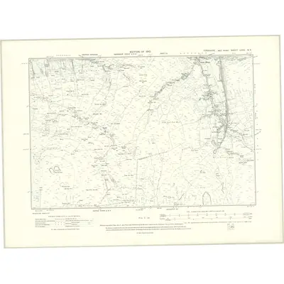 1907 Map of Yorkshire LXXX.NE, 1910 Print
