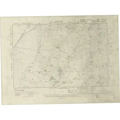 1907 Map of Yorkshire LXXX.SW, 1911 Print