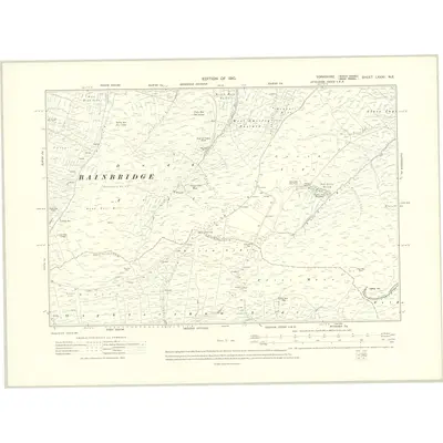 1907 Map of Yorkshire LXXXI.NE, 1910 Print
