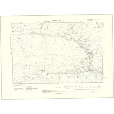 1907 Map of Yorkshire LXXXI.SE, 1910 Print
