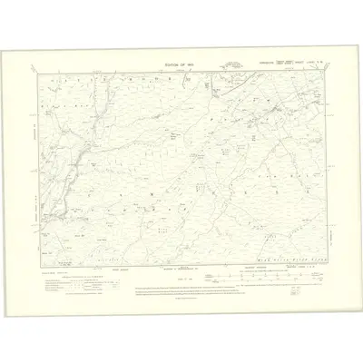 1907 Map of Yorkshire LXXXI.SW, 1910 Print