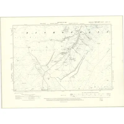 1907 Map of Yorkshire LXXXII.SE, 1910 Print
