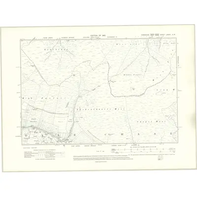 1907 Map of Yorkshire LXXXII.SW, 1910 Print