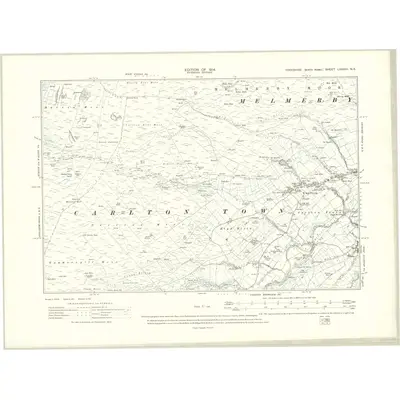 1910 Map of Yorkshire LXXXIII.NE, 1914 Print