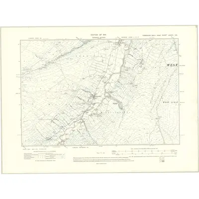 1910 Map of Yorkshire LXXXIII.SE, 1914 Print
