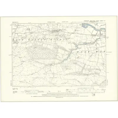 1891 Map of Yorkshire LXXXIV.NE, 1895 Print