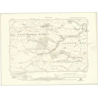 1927 Map of Yorkshire LXXXIV.NE, 1930 Print