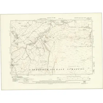 1927 Map of Yorkshire LXXXIV.NW, 1930 Print