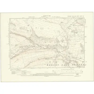 1927 Map of Yorkshire LXXXIV.SE, 1930 Print