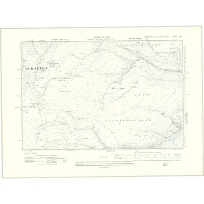 1910 Map of Yorkshire LXXXIV.SW, 1914 Print
