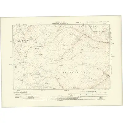 1927 Map of Yorkshire LXXXIV.SW, 1930 Print