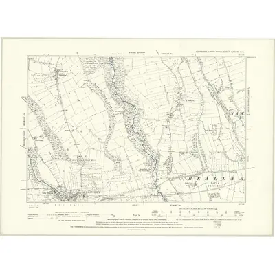1891 Map of Yorkshire LXXXIX.NE, 1895 Print