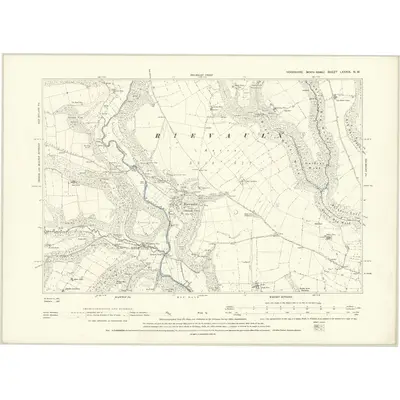 1891 Map of Yorkshire LXXXIX.NW, 1895 Print