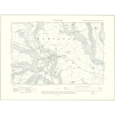 1910 Map of Yorkshire LXXXIX.NW, 1914 Print
